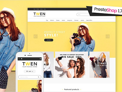 Twen - Fashion Store Responsive PrestaShop 1.7 theme beauty ecommerce fashion prestashop women`s fashion