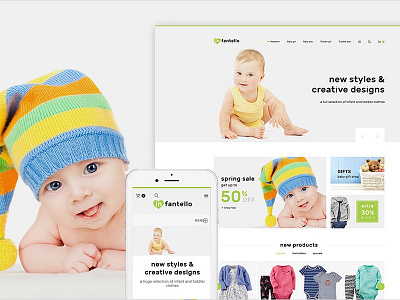 Infantello - Children's Clothing Store PrestaShop Theme baby store ecommerce family home prestashop