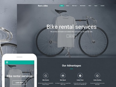 Bike Shop Website Template #61198