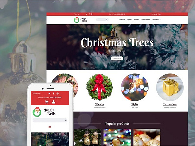 Christmas Responsive MotoCMS Ecommerce Template christmas templates ecommerce gifts holidays motocms