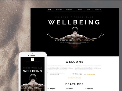 Fitness Responsive Moto CMS 3 Template