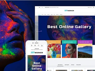 ArtWorker - Online Gallery PrestaShop Theme art art gallery template culture ecommerce prestashop