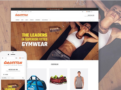 Crosston - Fitness Clothing Store PrestaShop Theme ecommerce prestashop sport store templates sports templates