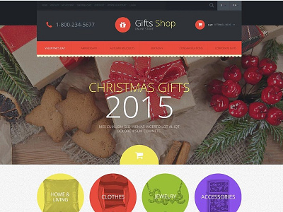 Christmas Gifts Store OpenCart Template ecommerce gifts gifts store templates holidays opencart