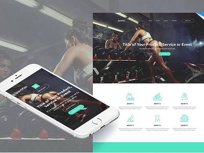 Sport Fan MotoCMS 3 Landing Builder fitness template landing page moto cms outdoor sport