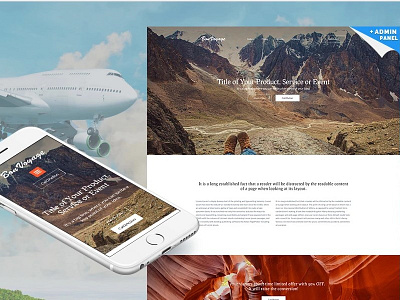 Bon Voyage MotoCMS 3 Landing Builder landing page moto cms outdoors sports travel agency