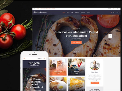 Blogetti - Restaurant Blog WordPress Theme cooking template food restaurant wordpress