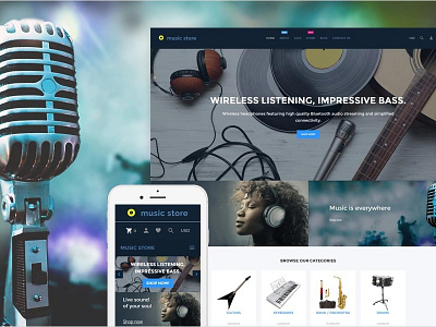 Music Store Responsive Shopify Theme art culture ecommerce music store template shopify