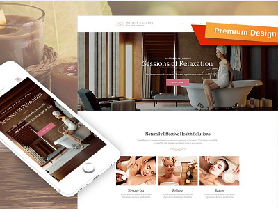 Beauty Salon Responsive Premium Moto CMS 3 Template