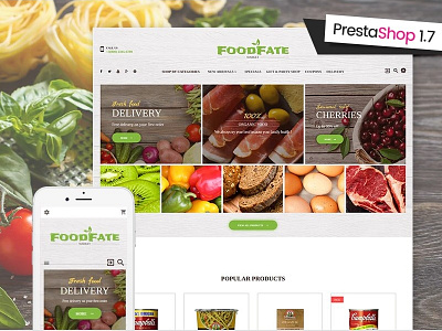 FoodFate - Supermarket PrestaShop 1.7 Theme drink ecommerce food food store template prestashop