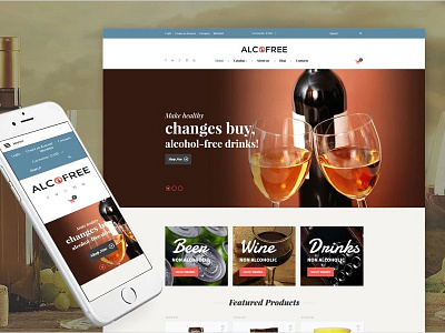 Food & Drink Responsive VirtueMart Template drink ecommerce food responsive webdesign restaurant virtuemart