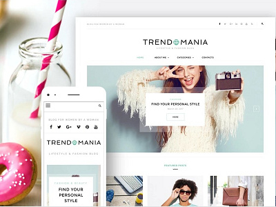 Trendomania - Lifestyle & Fashion Blog WordPress Theme beauty fashion fashion blog responsive design wordpress