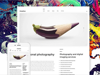 Creative WordPress Theme with 45% Discount