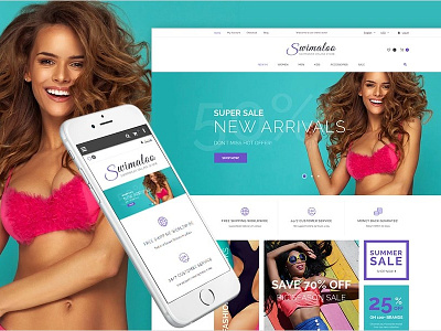 Swimaloo - Swimwear Online Store Magento Theme beauty ecommerce fashion magento online store responsive design