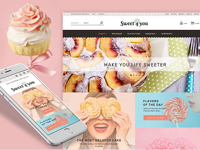 Sweet4you - Sweet Shop PrestaShop Theme drink ecommerce food food store template prestashop sweet shop template