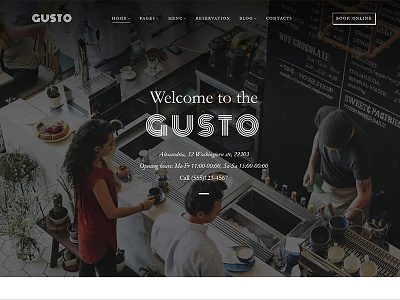 Gusto - Cafe & Restaurant WordPress Theme cooking template food responsive design restaurant wordpress