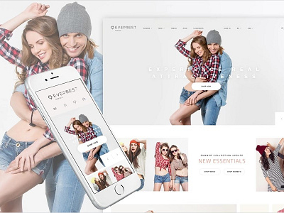 Eveprest - Fashion Boutique PrestaShop Theme with 29% Discount beauty ecommerce fashion prestashop responsive design webdesign