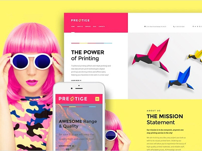 Presstige - Digital Printing Company Responsive WordPress Theme art culture print shop responsive design wordpress