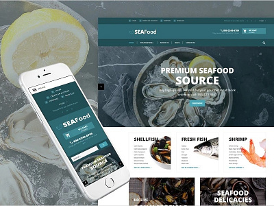 SeaFood - The Best Seafood Delicacies VirtueMart Template