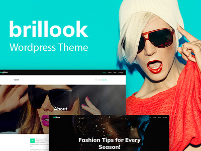 Brillook - Fashion Blog Responsive WordPress Theme beauty blog fashion portfolio responsive design wordpress