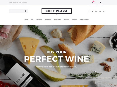 Chef Plaza - Food & Wine Store MotoCMS Ecommerce Template ecommerce food motocms restaurant wine store