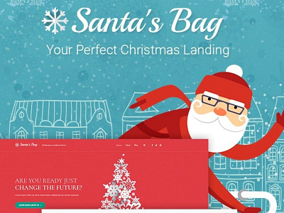 Santa's Bag - Christmas Landing WordPress Theme christmas template gifts holiday landing page wordpress