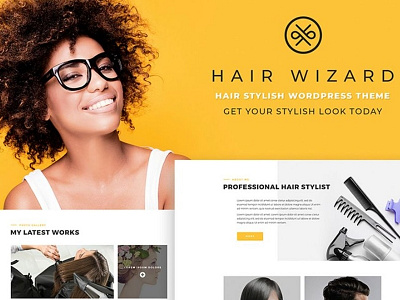 Hair Stylist WordPress Theme beauty fashion hair salon responsive design website template wordpress