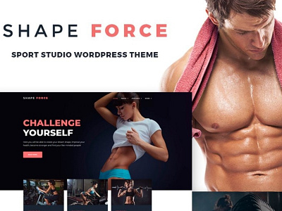 ShapeForce - Sport Studio WordPress Theme fitness template responsive design sports wordpress