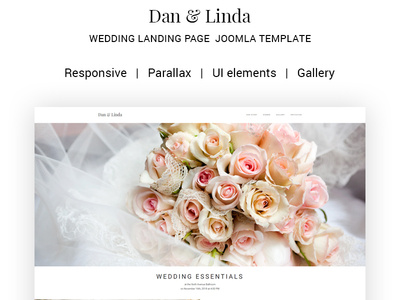 Dan Linda Sophisticated Wedding Joomla Template