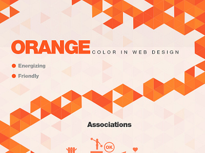 Orange  Color in Web Design Infographics