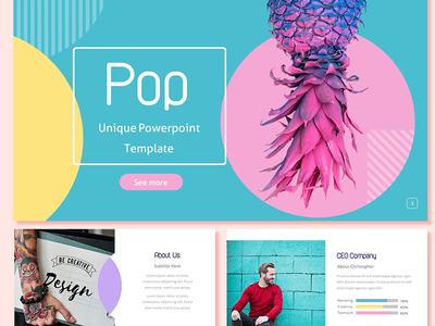  Pop  PowerPoint  Template  by TemplateMonster on Dribbble