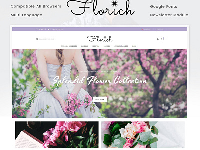 Florich - Wedding Flowers Store OpenCart Template design flowersstore opencart template wedding weddingtemplate
