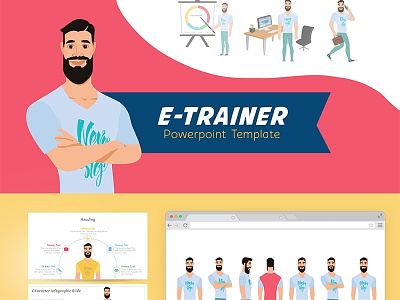 E-Trainer PowerPoint Template powerpoint powerpointtemplate presentation trainer