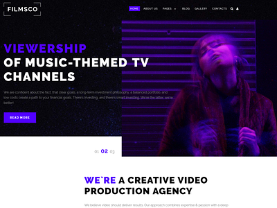 Filmsco - Breathtaking Video Recording Studio Joomla Template design joomla studiotemplate video recording studio videotemplate webdesign webtemplate