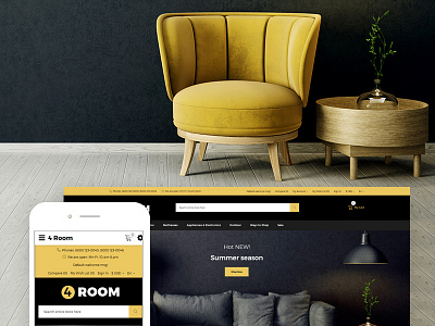 4 Room - Home Furniture Store OpenCart Template design furniture furniture store furnituretemplate home furniture opencart template website