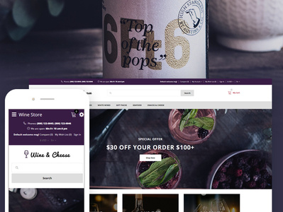 Wine & Cheese - Wine Shop OpenCart Template cheese opencart template webdesing website wine wine shop winetemplate