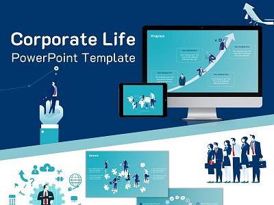 Corporate Life PowerPoint Template powerpoint presentation presentation design template