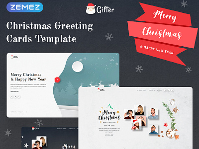 Gifter - Greeting Card HTML Landing Page Template greeting card html landing page