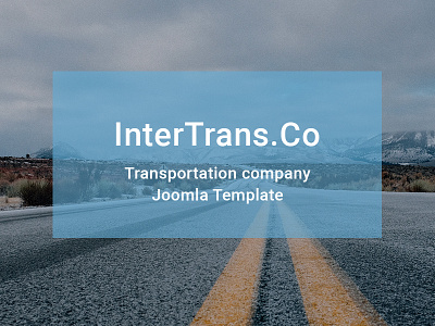 InterTrans.Co - Transportation Joomla Template design joomla joomla template transportation transportationtemplate webdesign website