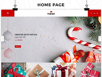 Violet - The Gift Store Responsive OpenCart Template design gifrtstore gift opencart template webdesign website