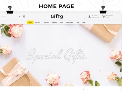 Giftg - The Gift Shop Responsive OpenCart Template design gift shop opencart template webdesign website