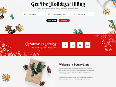 Bounty Store - Christmas Landing Page Template christmas christmas template design landingpage webdesign website