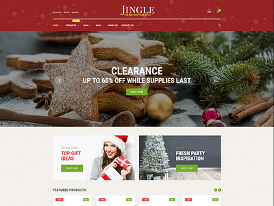 Christmas Responsive Shopify Theme christmas christmas template design template webdesign website