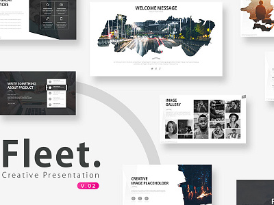 Fleet v.2- Creative Presentation PowerPoint Template powerpoint powerpoint template presentation presentation design webdesign website