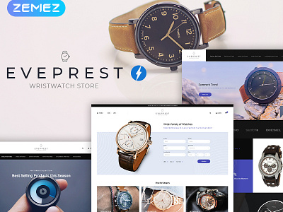 Watches Modern Ecommerce Bootstrap PrestaShop Theme bootstrap design ecommerce prestashop responsive design watches watches theme webdesign website