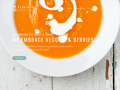 Plantables - Vegetarian Restaurant WordPress Theme restaurant restaurant theme vegetarian website wordpress