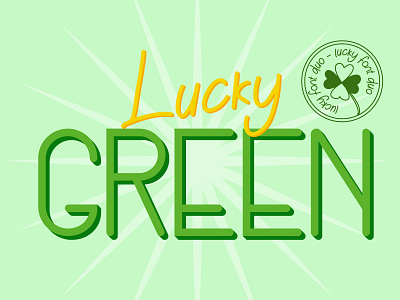 Lucky Green Duo Font design font font design st patricks day webdesign