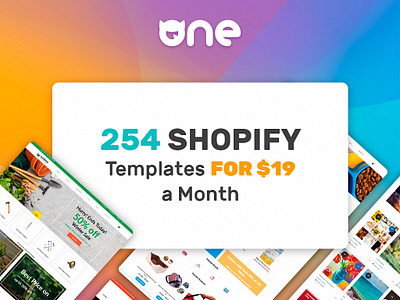 254 Shopify Templates for $19 a Month: the ONE Subscription design ecommerce shopify shopify theme template webdesign website