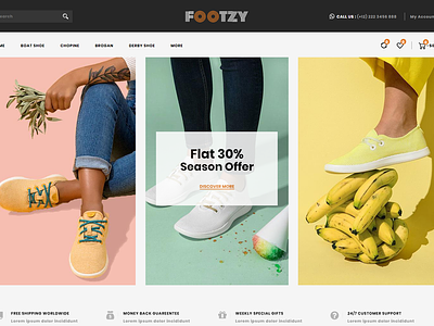 Footzy - Shoes Store Shopify Theme multipurpose store shoes store shopify shopify theme webdesign website
