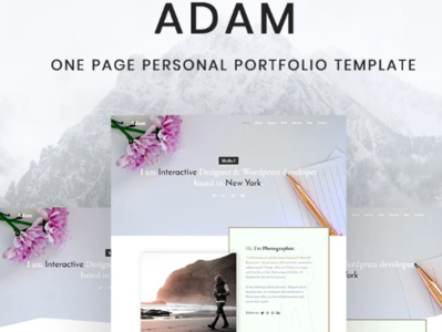 Adam - Personal Portfolio Landing Page Template #82890 html5 landing page portfolio portfolio template webdesign website